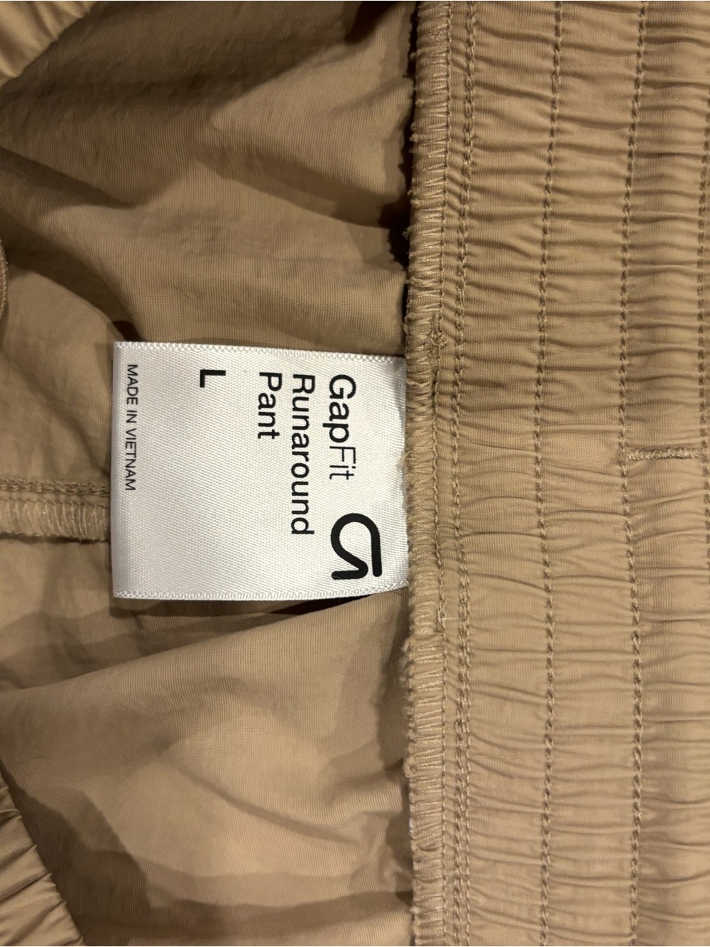 GAP Beige Drawstring Track Pants - Picture 3 of 4
